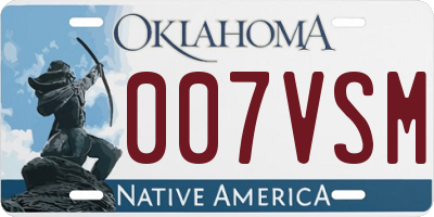 OK license plate 007VSM