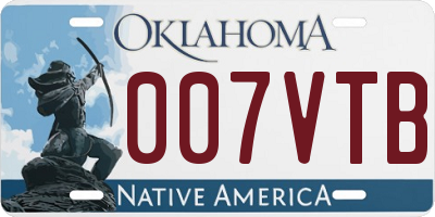 OK license plate 007VTB