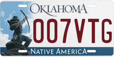 OK license plate 007VTG