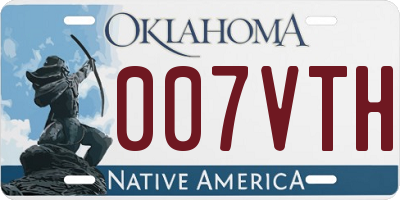 OK license plate 007VTH