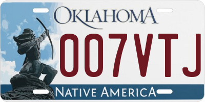 OK license plate 007VTJ