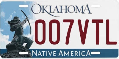 OK license plate 007VTL
