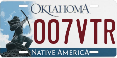 OK license plate 007VTR