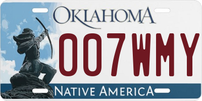 OK license plate 007WMY