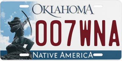 OK license plate 007WNA
