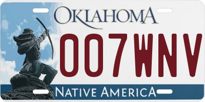 OK license plate 007WNV