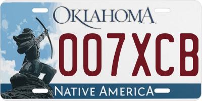 OK license plate 007XCB
