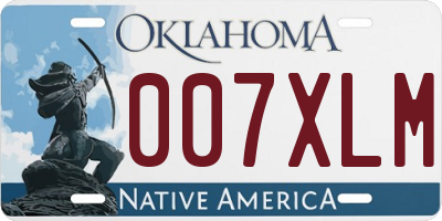 OK license plate 007XLM