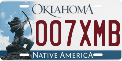 OK license plate 007XMB