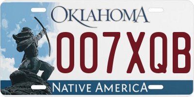 OK license plate 007XQB