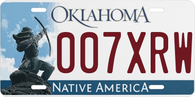 OK license plate 007XRW