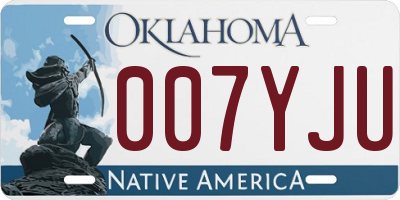 OK license plate 007YJU