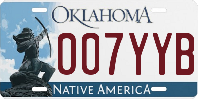 OK license plate 007YYB