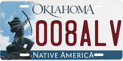 OK license plate 008ALV