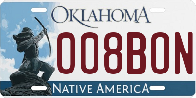 OK license plate 008BON