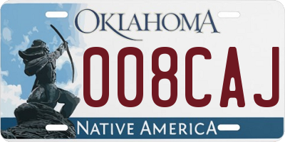 OK license plate 008CAJ