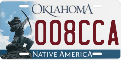 OK license plate 008CCA