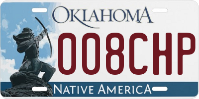 OK license plate 008CHP