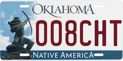 OK license plate 008CHT