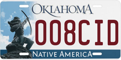 OK license plate 008CID
