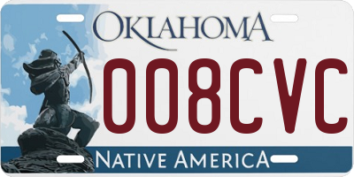 OK license plate 008CVC
