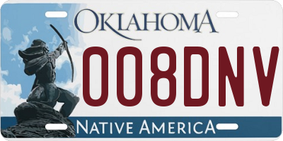 OK license plate 008DNV