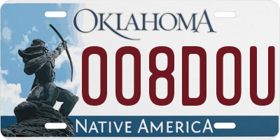 OK license plate 008DOU