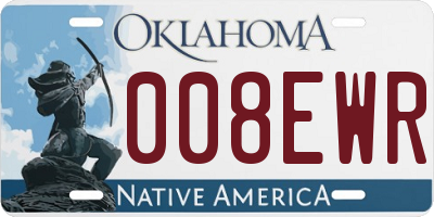 OK license plate 008EWR