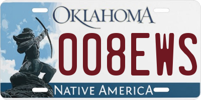 OK license plate 008EWS