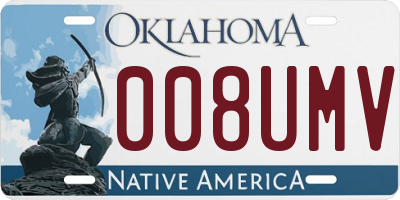 OK license plate 008UMV