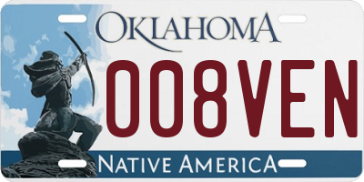 OK license plate 008VEN