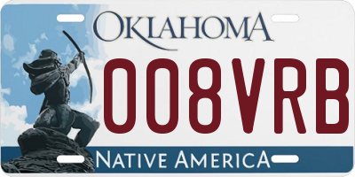 OK license plate 008VRB