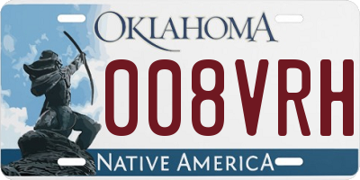 OK license plate 008VRH