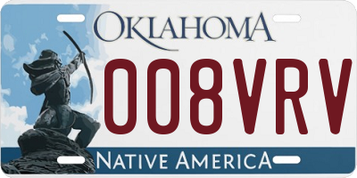 OK license plate 008VRV
