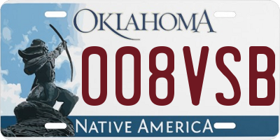 OK license plate 008VSB