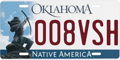 OK license plate 008VSH
