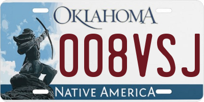 OK license plate 008VSJ