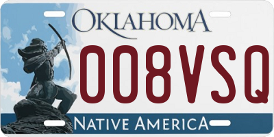 OK license plate 008VSQ