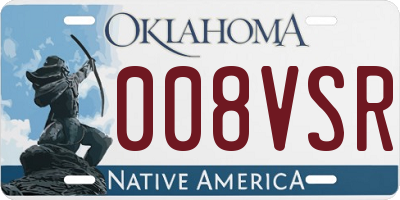 OK license plate 008VSR