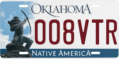 OK license plate 008VTR