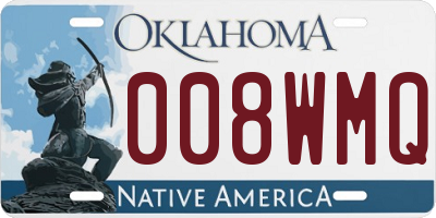 OK license plate 008WMQ
