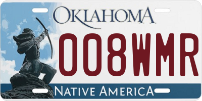 OK license plate 008WMR