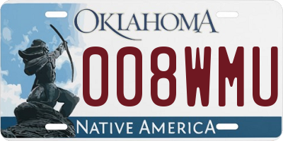 OK license plate 008WMU