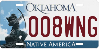 OK license plate 008WNG