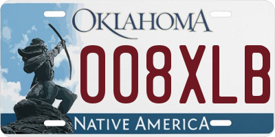 OK license plate 008XLB
