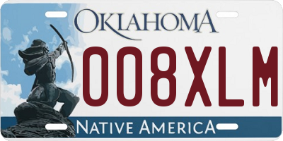 OK license plate 008XLM