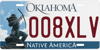 OK license plate 008XLV