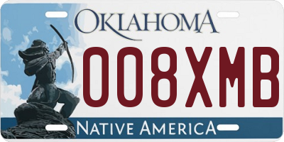 OK license plate 008XMB