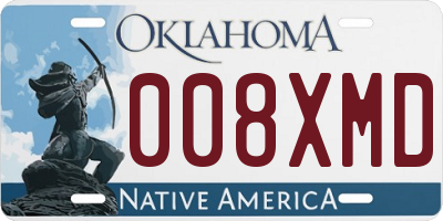 OK license plate 008XMD