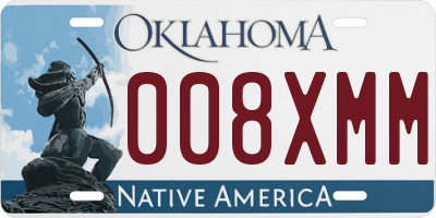 OK license plate 008XMM